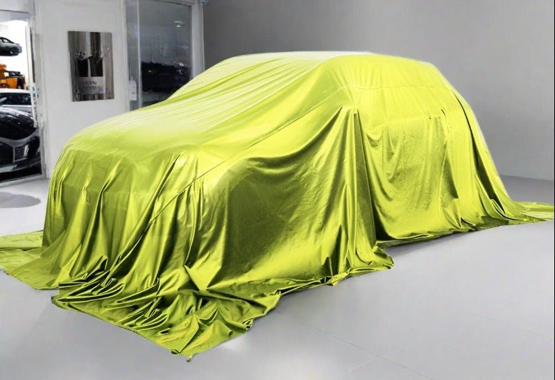 Yellow_car_cover_cloth Car Reveal## ##Silk Car Cover## ##Car Unveiling## ##Showroom Car Cover## ##car reveal cover##