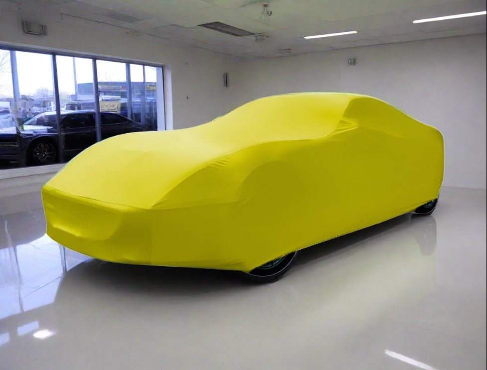 indoor_car_cover_coupe_yellow ##carcover## ##bespokecarcover## ##bestcarcover## ##vehiclecover## ##madeinitaly##